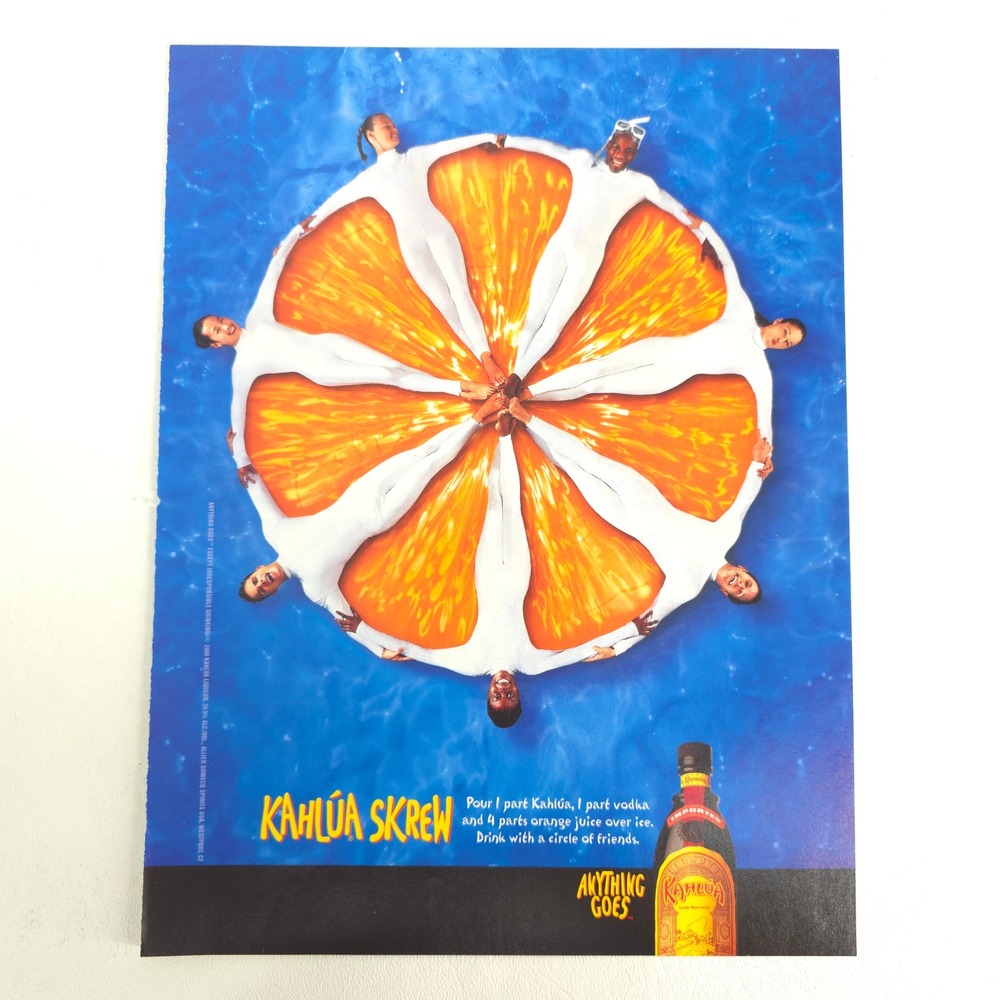Kahlua Skrew Vintage Magazine Print Ad Maxim Y2K Bar Advertising Wall Decor